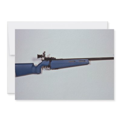 Blue colour Target rifle Announcement by inspirelove