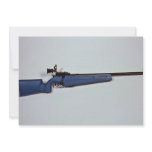 Blue colour Target rifle invitations