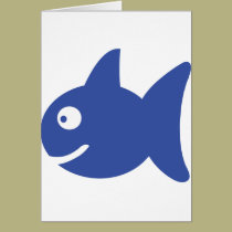 blue comic fish cards