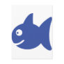 blue comic fish postcards