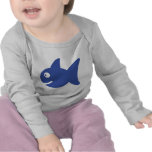blue comic fish t-shirts