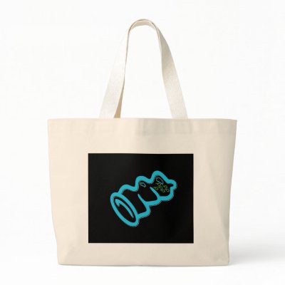 Blue Condom Tote Bag by markthaler