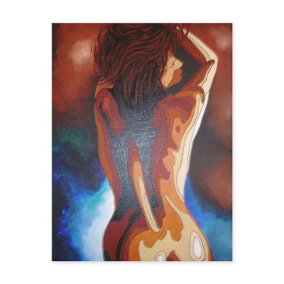 Blue Contour I Post Cards by taiche