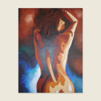 Blue Contour I postcards