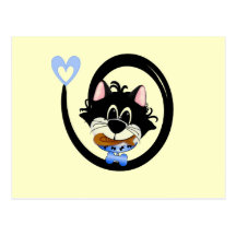 Blue Cool Cat Tshirts and Gifts Postcard