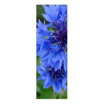 Blue Cornflower Bookmark Business Card Templates