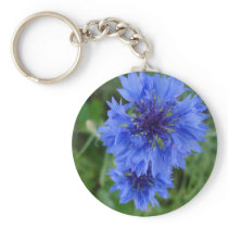 Blue Cornflower Keychain