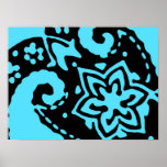 Blue cornucopia Poster