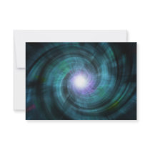Blue Cosmic Twirl Custom Invite