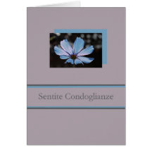 blue cosmos italian sympathy card