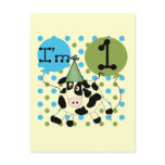 Blue Cow 1st Birthday Tshirts and Gifts Post Card