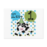 Blue Cow 1st Birthday Tshirts and Gifts Postcard