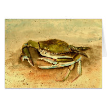 blue crab acrylic painting sea marine life