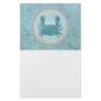 Blue Crab Pink Ring Custom Stationery