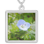 Blue Creeping Speedwell Blooms Necklace