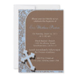 Blue Cross Baptism/Christening Invitation