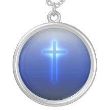 Blue Cross - Necklace