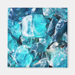Blue Crystal Chunks Refrigerator Magnet