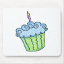 Blue cupcake mousepads