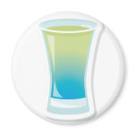 Blue Curacao shotglass Fridge Magnet