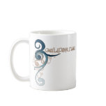 Blue Curly Swirl California Mug