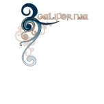 Blue Curly Swirl California T-Shirt