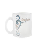 Blue Curly Swirl Idaho Mug Glass