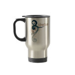 Blue Curly Swirl Idaho Travel Mug