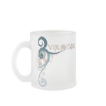 Blue Curly Swirl Virginia Mug Glass