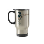 Blue Curly Swirl Virginia Travel Mug