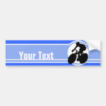 Blue Cycling Bumper Sticker