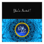 BLUE DAHLIA, SAPPHIRE ,bright  black yellow Personalised Announcements