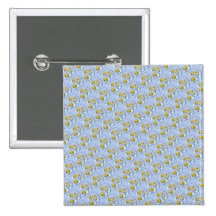Blue Daisies Pinback Buttons