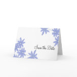 Blue Daisies Save the Date Announcement Card