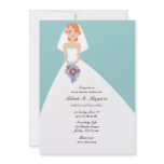 blue daisy bride BRIDAL SHOWER custom invitation
