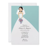 blue daisy bride BRIDAL SHOWER custom invitation