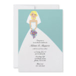 blue daisy bride BRIDAL SHOWER custom invitation