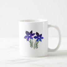 Blue Daisy Design Coffee Mugs