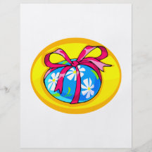 blue daisy wrapped easter egg yellow oval.png flyer design