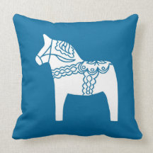 Blue Dala Horse pillow