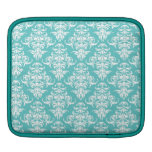 Blue damask pattern vintage girly chic chandelier sleeve for iPads