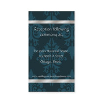 Blue Damask Wedding enclosure cards