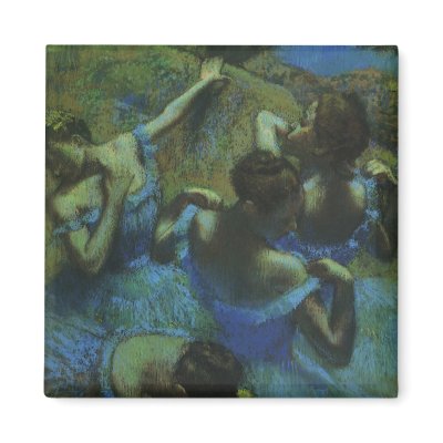 Blue Dancers by Edgar Degas Fridge Magnet by MasterpieceCafe