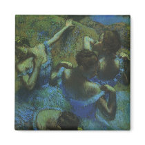 Blue Dancers by Edgar Degas Fridge Magnet