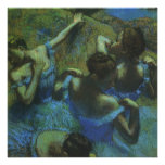 Blue Dancers by Edgar Degas, Vintage Impressionism Invitation