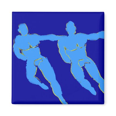 Blue Dancers Refrigerator Magnets by Shungaboy