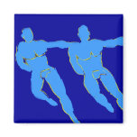 Blue Dancers Refrigerator Magnets