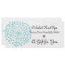 Blue Dandelion Flower Gift Certificate