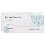Blue Dandelion Flower Gift Certificate Design 3 Custom Rack Card