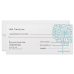 Blue Dandelion Flower Gift Certificate Design 4 Custom Rack Card